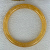 Transparent Orangey Yellow Quartzite Jade Bangle 天山玉手镯 Internal Diameter 59.4mm 29.90g 8.6 by 8.2mm