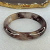 Transparent Quartzite Jade Dark Purple with Purple and Yellow Patches Bangle 天山玉手镯 Internal Diameter 54.8mm 40.68g 12.4 by 7.8mm