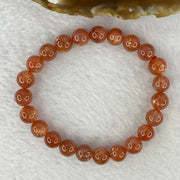 Good Grade Natural Sunstone, Heliolite and Aventurine Feldapar Beads Bracelet 天然金太阳日光石珠手链 16.90g 16cm 8.2 mm 23 Beads - Huangs Jadeite and Jewelry Pte Ltd