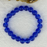 Blue Luili Bracelet 24.42g 16.5cm 10.2mm 21 Beads - Huangs Jadeite and Jewelry Pte Ltd