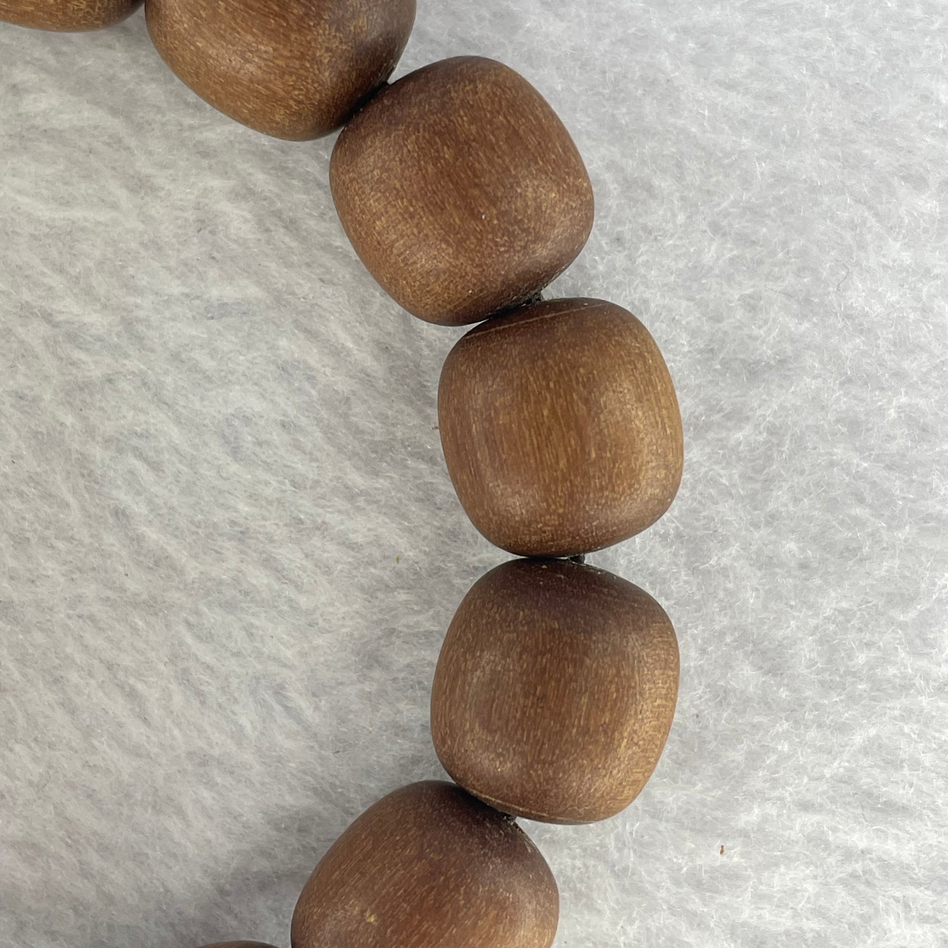 Natural Wild Australian Sandalwood Beads Bracelet 自然野生澳大利亚檀香手链 30.00g 14.9mm 15 Beads - Huangs Jadeite and Jewelry Pte Ltd