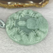 Grand Master Deep Sky Blue Jadeite 9 Dragons Buddha 69.97g 55.2 by 10.7mm - Huangs Jadeite and Jewelry Pte Ltd