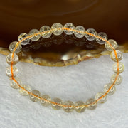 Natural Golden Rutilated Quartz Beads 天然金发水晶手链 15.10g 15cm 7.8mm 25 Beads - Huangs Jadeite and Jewelry Pte Ltd