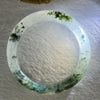 Transparent Colourless with Moss Green Piao Hua Sodium Feldspar Jade Bangle 水沫玉手镯 Internal Diameter 54.3mm 62.59g 16.2 by 9.9mm