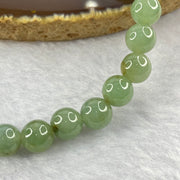 Type A Semi Icy Green Jadeite 25 beads bracelet 7.5mm 16.94g - Huangs Jadeite and Jewelry Pte Ltd