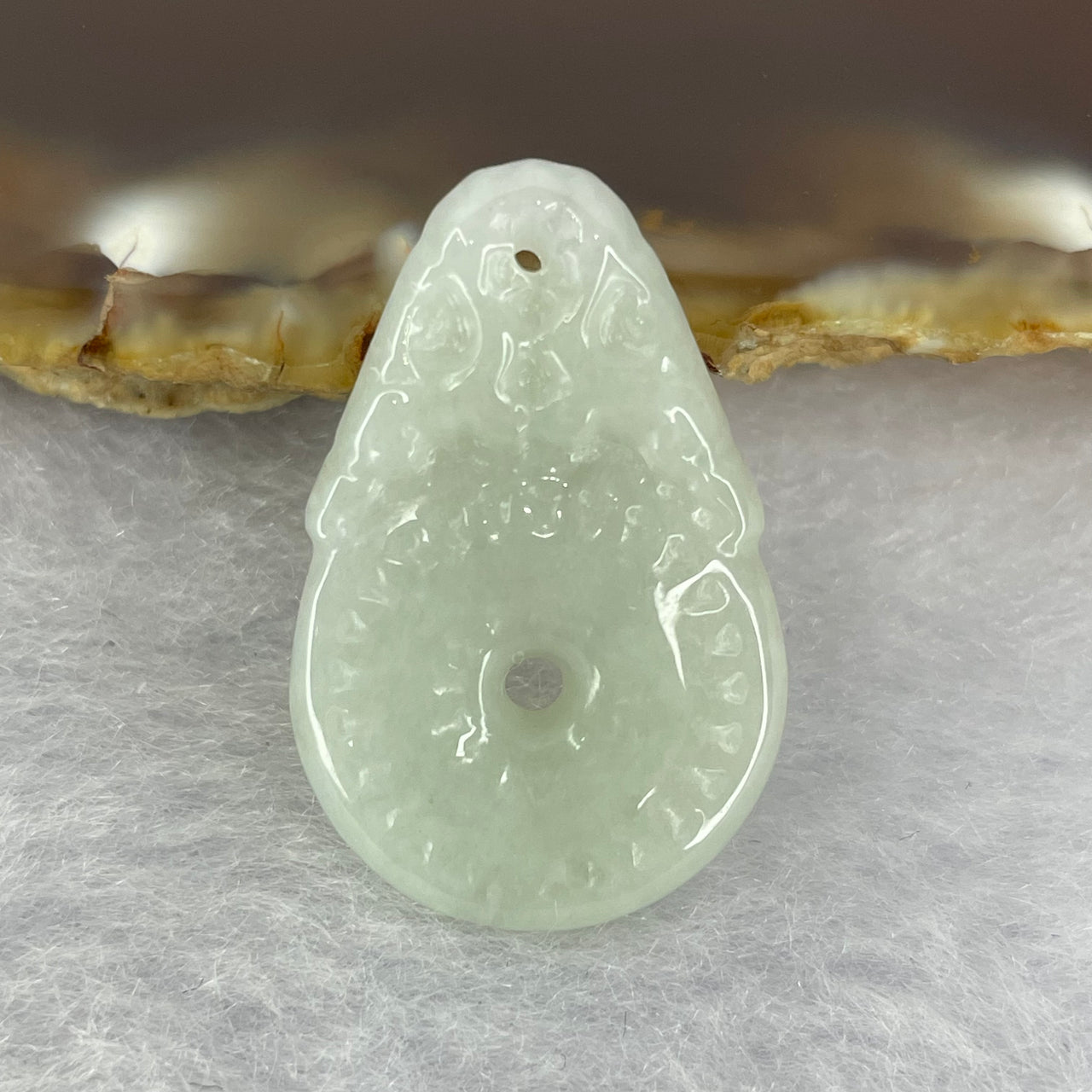 Type A Green Jadeite Ping An Kou Donut 平安扣 4.36g 17.1 by 26.5 by 5.1mm - Huangs Jadeite and Jewelry Pte Ltd