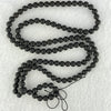 Natural Dark Matt Black Amber Beads Necklace 天然大黑天翁琥珀项链 10.22g 56cm 7.5mm 1 Bead 5.4mm 108 Beads