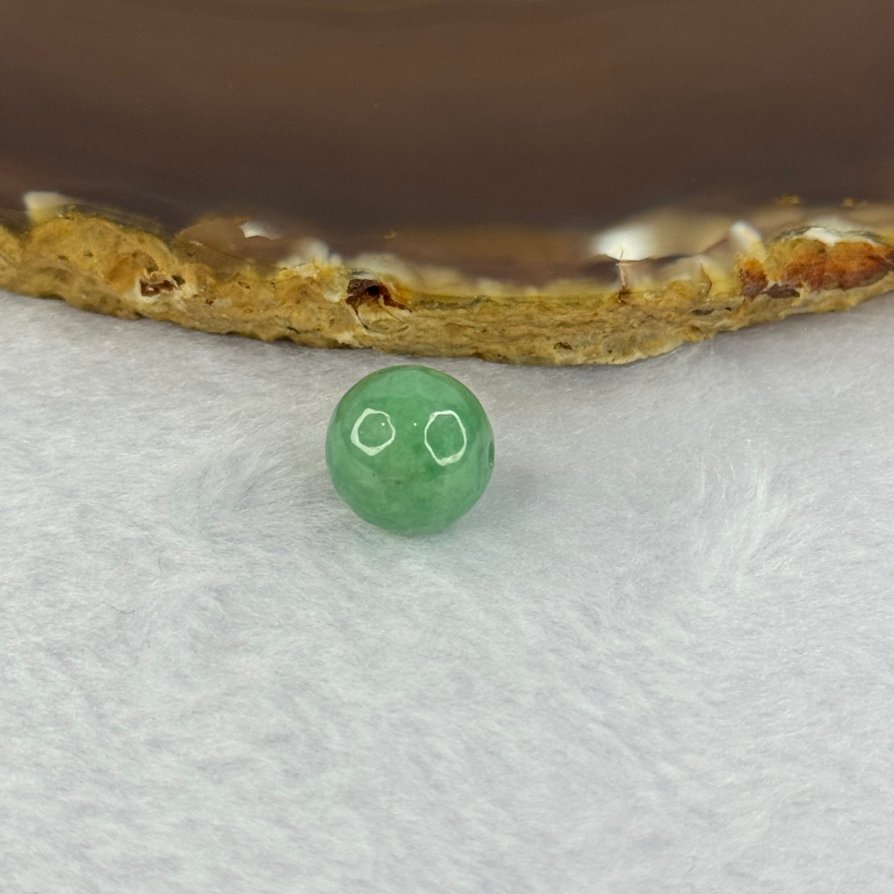 Type A Green Jadeite Bead for Bracelet/Necklace/Earrings/Ring  2.69g 11.8mm - Huangs Jadeite and Jewelry Pte Ltd