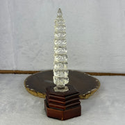 Natural Clear Quartz Pagoda Mini Display 156.76g 170.0 by 62.1 by 56.0mm - Huangs Jadeite and Jewelry Pte Ltd