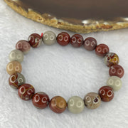 Australian Red Picture Jasper (Noreena Jasper) Bracelet 26.23g 10.3 mm 19 Beads - Huangs Jadeite and Jewelry Pte Ltd