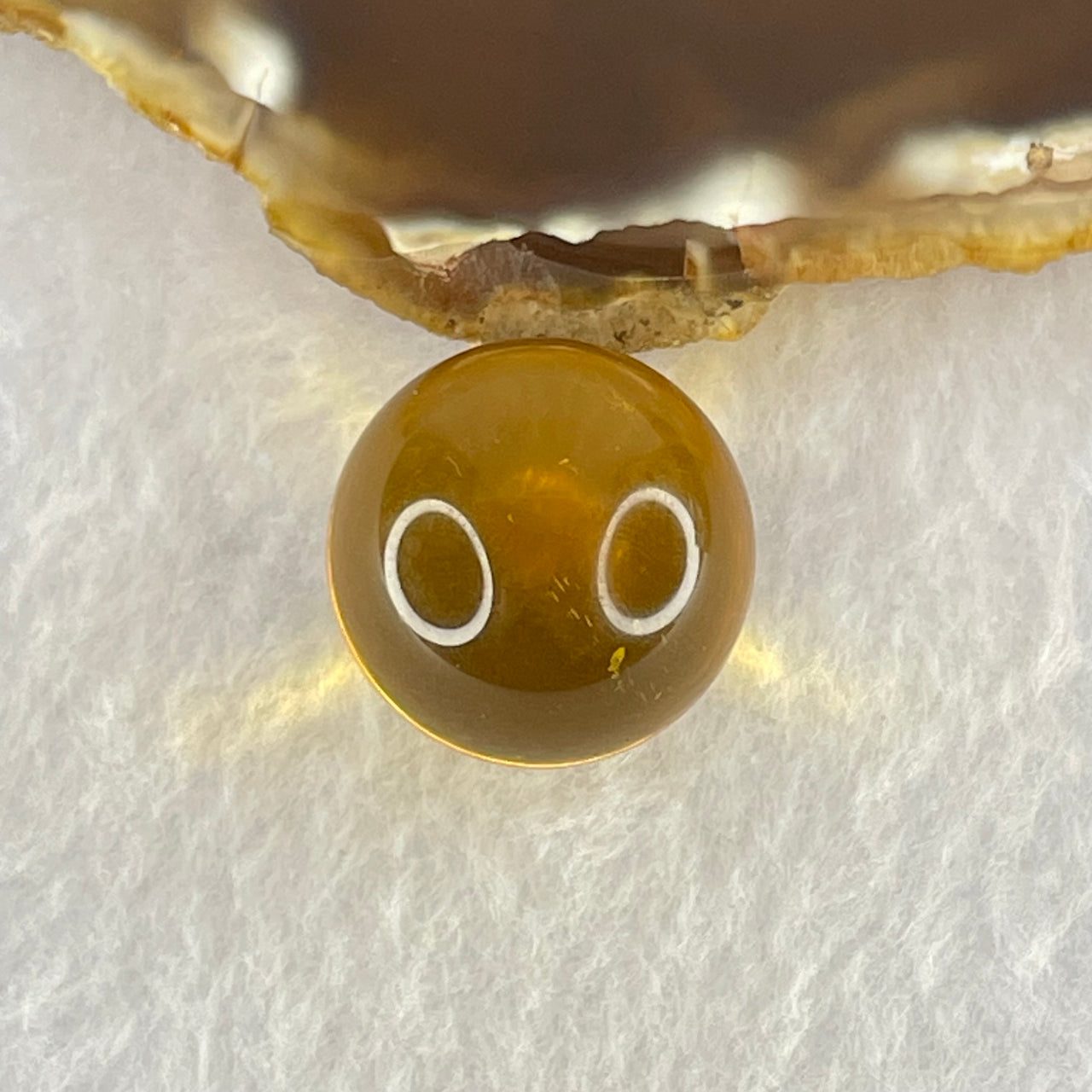 Natural Yellow Amber Ball for Setting 5.11g 21.2mm