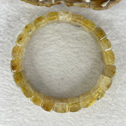 Good Quality Natural Golden Rutilated Quartz Bracelet 天然金顺发晶手链 49.61g 18cm 16.2 by 10.7 by 6.8mm 22 pcs - Huangs Jadeite and Jewelry Pte Ltd