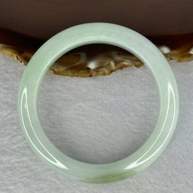 Type A Light Green with Green Patch Jadeite Bangle Internal Diameter 51.9mm 49.83g 11.2 by 8.6mm (Very Slight Internal Line)