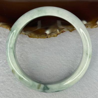 Type A 3 Greens Piao Hua Jadeite Bangle 64.25g Internal Diameter 57.5mm  15.4 by 8.3mm (Internal Lines)