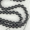 Natural Matt Black Gold King Amber Beads Necklace 天然黑金翁王琥珀手链 18.18g 68cm 8.2mm 1 Bead 6.8mm 106 Beads