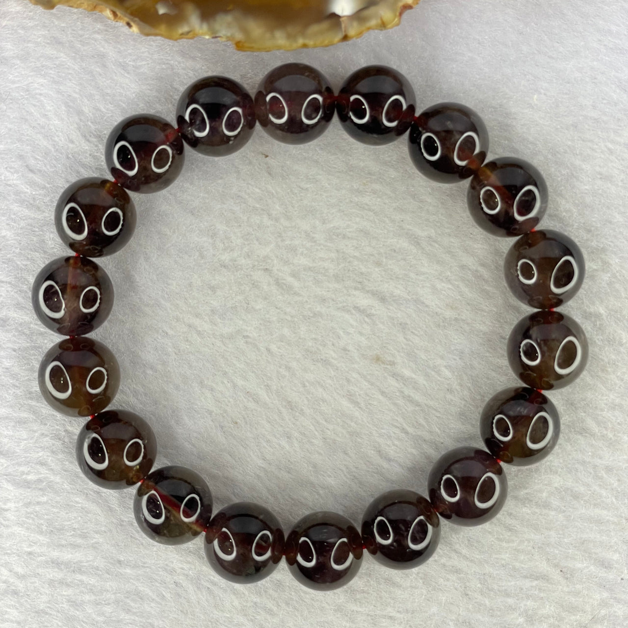 Natural Auralite Crystal Bracelet 极光手链 45.85g 12.4 mm 18 Beads - Huangs Jadeite and Jewelry Pte Ltd