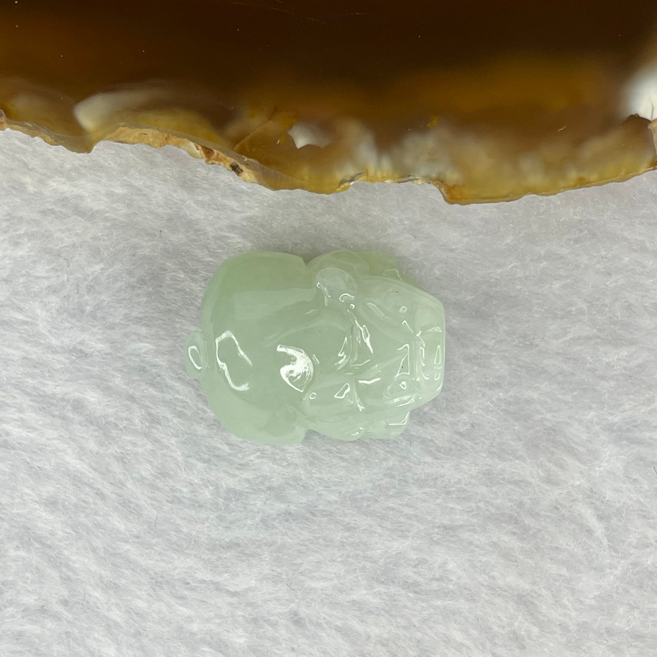 Type A Jelly Light Green Jadeite Pixiu Pendent A货浅绿色翡翠貔貅 7.67g 20.0 by 15.7 by 11.5 mm - Huangs Jadeite and Jewelry Pte Ltd