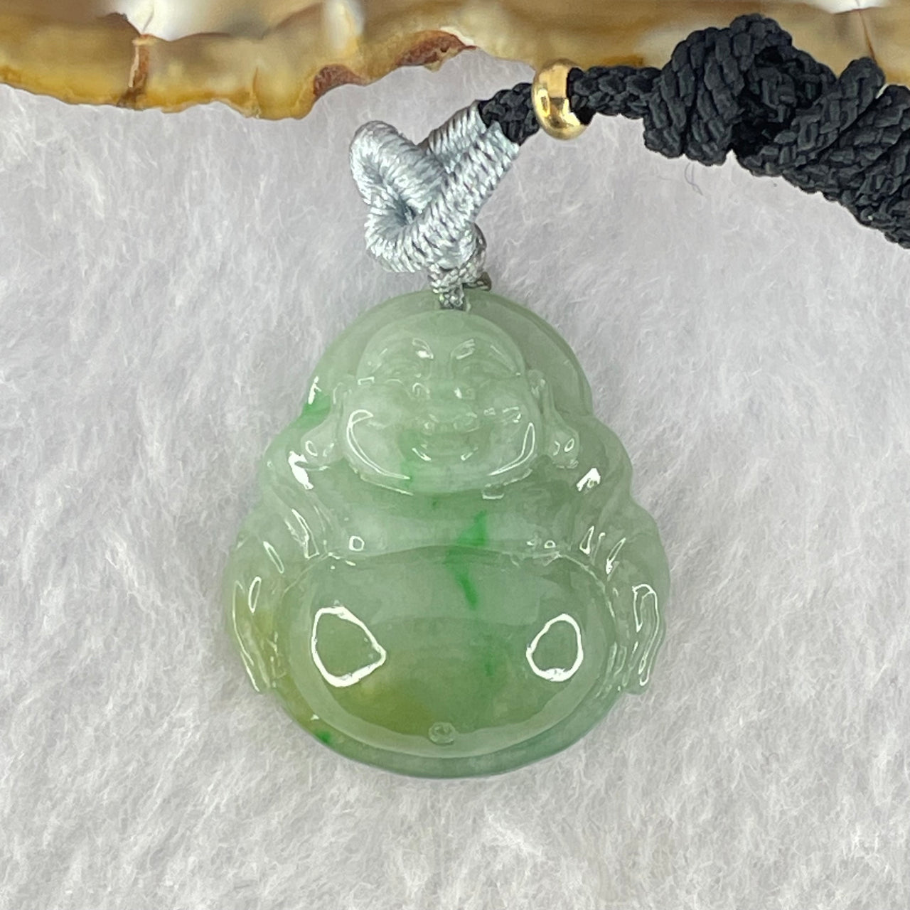 Type A Green Milo Buddha Pendant 7.92g 24.7 by 23.0 by 8.7mm