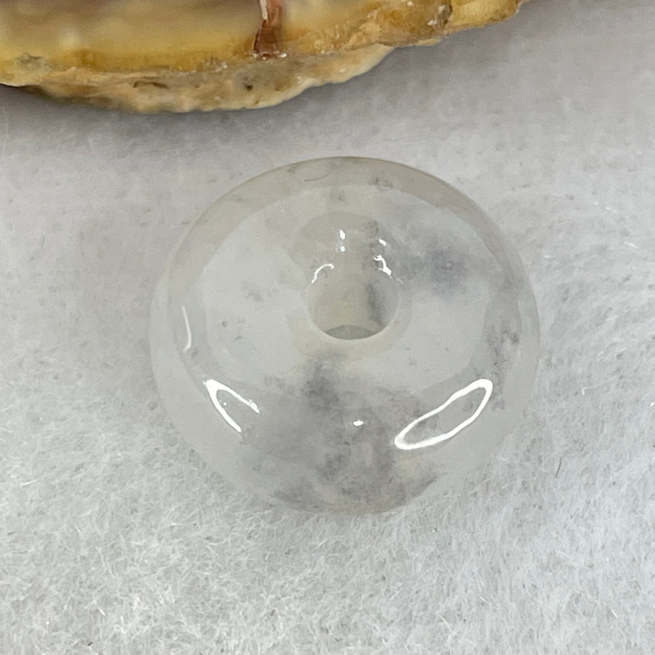 Type A Semi Icy Light Lavender With Wuji Grey Jadeite Ping An Kou Charm/Pendant 2.00g 13.2 by 5.7mm