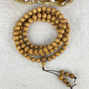 Natural Wild Old India Sandalwood Necklace 印度老山檀 12.40g 6.3mm 108+3 Beads - Huangs Jadeite and Jewelry Pte Ltd