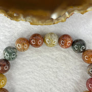 Natural Mixed Colour Phantom Quartz Bracelet 30.05g 17cm 10.6mm 19 Beads - Huangs Jadeite and Jewelry Pte Ltd