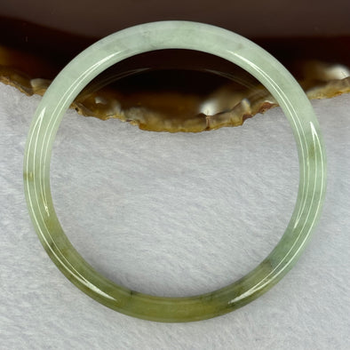 Type A Light Green and Spicy Green and Yellow Jadeite Bangle 20.99g Internal Diameter 58.9mm 6.3 by 6.6mm (Very Slight Internal Line)