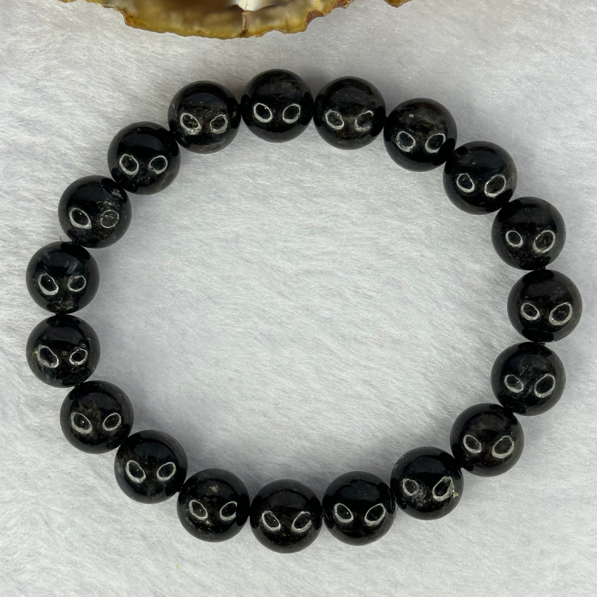 Rare Natural Arfredsonite Bracelet 32.81g 16.5cm 10.3mm 19 Beads - Huangs Jadeite and Jewelry Pte Ltd