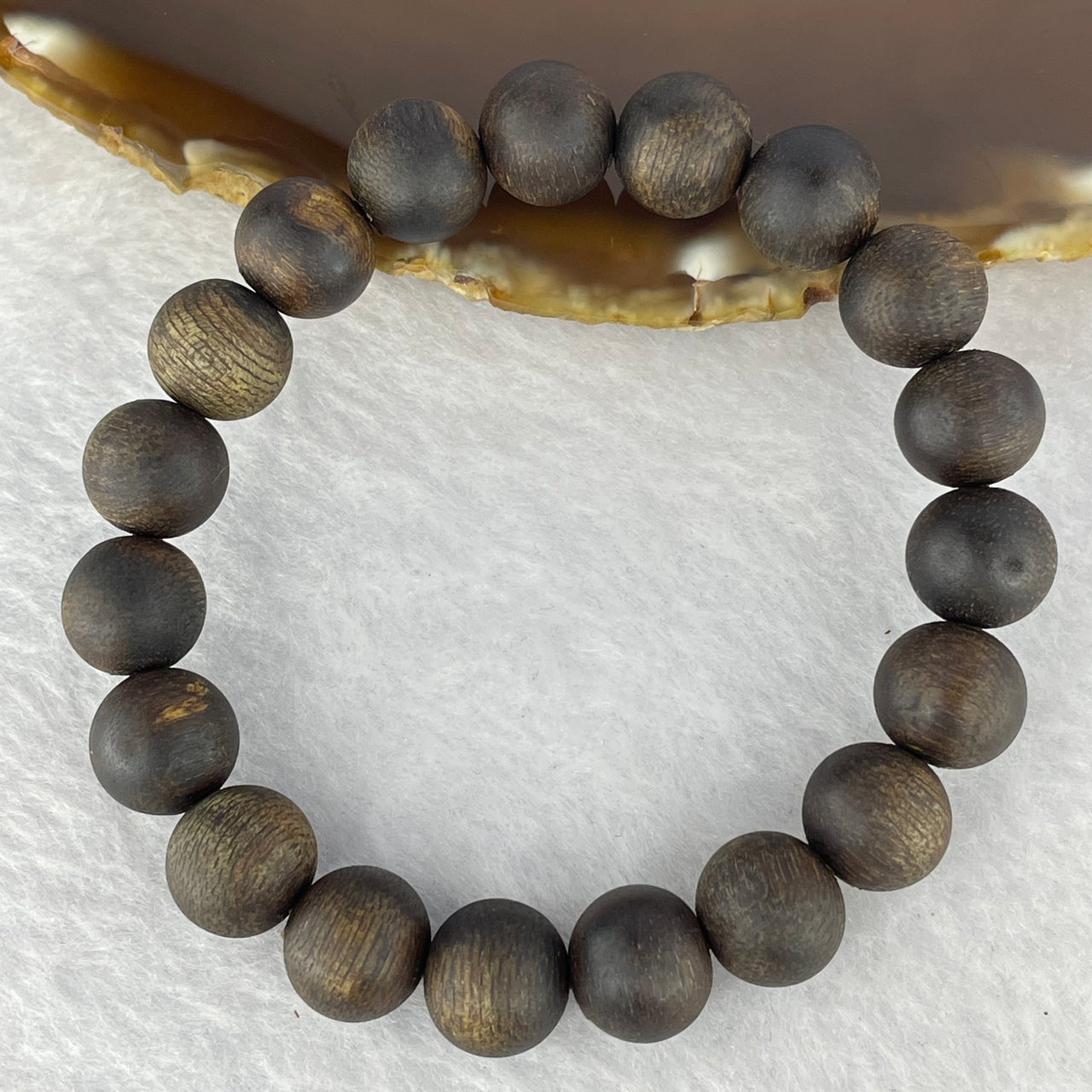 Rare Very Very High End Very Old Wild Vietnam Qi Nan Sinking Type Agarwood Beads Bracelet 罕见非常高端非常古老野生越南奇南沉沉型沉香珠手链 14.86g 17cm 11.2 mm 19 Beads - Huangs Jadeite and Jewelry Pte Ltd