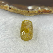 Good Grade Natural Golden Rutilated Quartz Crystal Lulu Tong Barrel 天然金顺发晶水晶露露通桶 
3.72g 16.3 by 11.4mm - Huangs Jadeite and Jewelry Pte Ltd