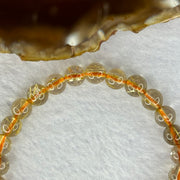 Natural Golden Rutilated Quartz Beads 天然金发水晶手链 12.59g 15cm 7.3mm 26 Beads - Huangs Jadeite and Jewelry Pte Ltd