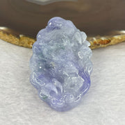 Very Rare Grand Master Semi Icy Type A Intense Lavender Jadeite Dragon 60.71g 68.0 by 39.20 by 16.8mm with Wooden Stand - Huangs Jadeite and Jewelry Pte Ltd