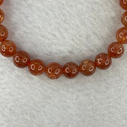 Good Grade Natural Sunstone, Heliolite and Aventurine Feldapar Beads Bracelet 天然金太阳日光石珠手链 15.34g 15.5 cm 8.0 mm 24 Beads - Huangs Jadeite and Jewelry Pte Ltd