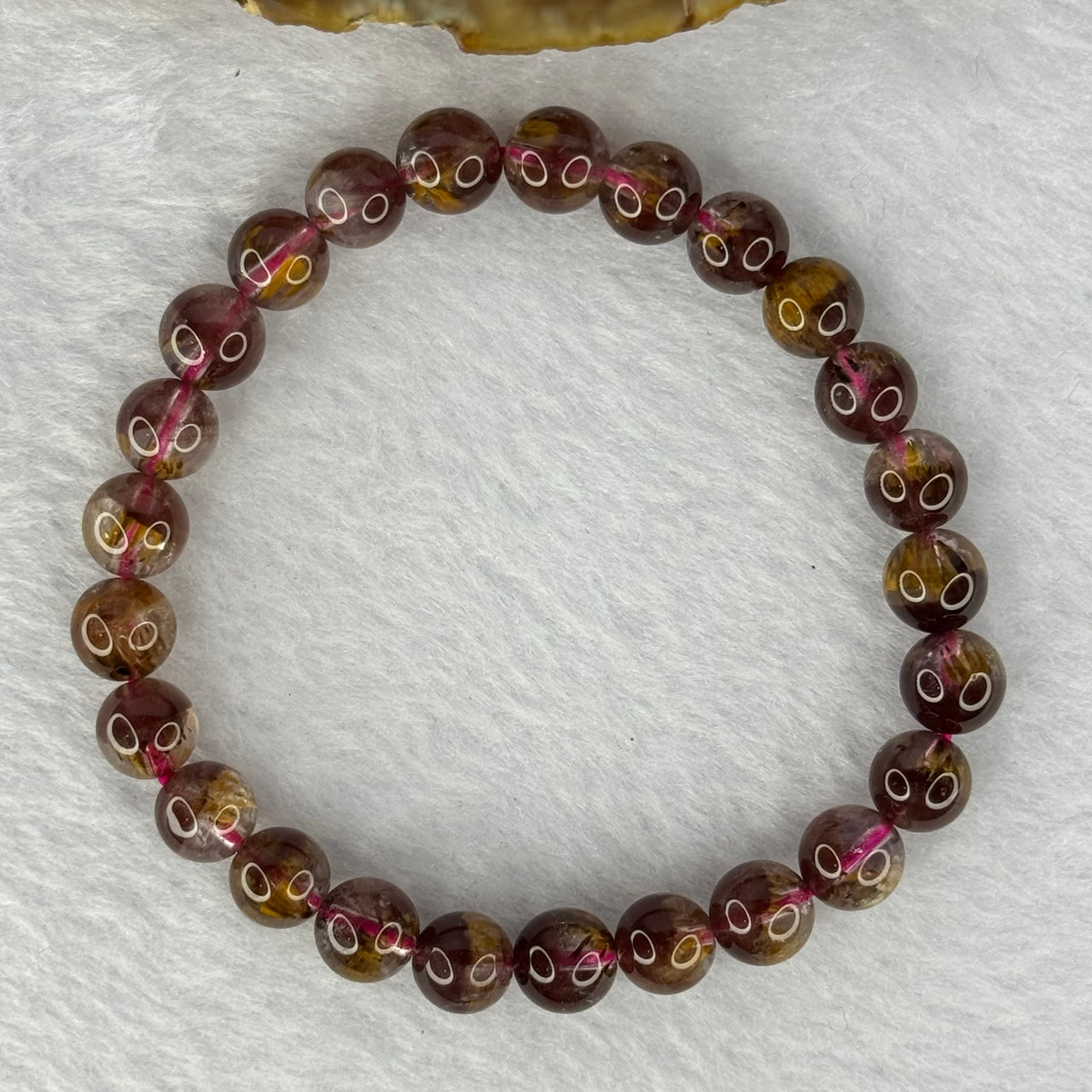 Very Good Grade Natural Auralite 23 Bracelet 天然激光23手链 15.46g 16cm 7.6mm 25 Beads - Huangs Jadeite and Jewelry Pte Ltd