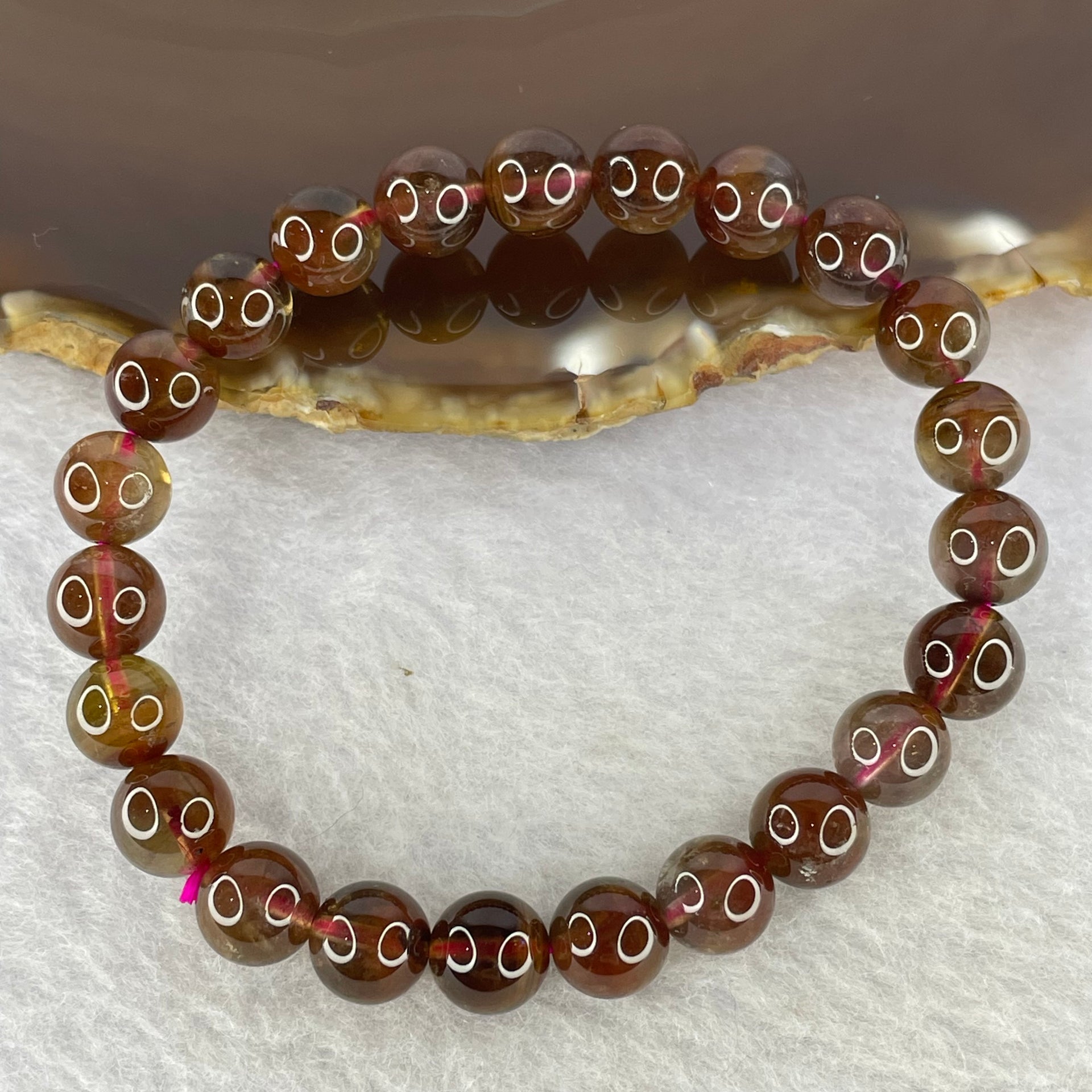 Natural Auralite Crystal Bracelet 极光手链 17.54g 8.3 mm 23 Beads - Huangs Jadeite and Jewelry Pte Ltd