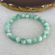 Green crystal green stone bracelet, sea grain stone for Fortune, Job Promotion
 绿色水晶绿纹石手链海纹石绿绒晶串圆珠手串补木招财职务升迁升职 15.94g 8.2 mm 23 Beads - Huangs Jadeite and Jewelry Pte Ltd