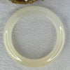 White Quartzite Jade Bangle 天山玉手镯 Internal Diameter 55.6mm 63.79g 14.2 by 10.3mm