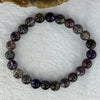 Very Good Grade Natural Transparent Dark Black Super 7 Beads Bracelet 非常好的等级天然透明深黑色超级七珠手链 天然紫超七手链 17.73g 15.5cm 8.4mm 23 Beads