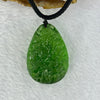 Natural Green Liuli Necklace 28.35g 43.0 by 31.4 by 16.2mm - Huangs Jadeite and Jewelry Pte Ltd