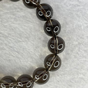 Natural Smoky Quartz Bracelet 42.19g 18cm 12.3mm 17 Beads - Huangs Jadeite and Jewelry Pte Ltd