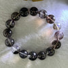 Rare XL Very Good Grade Natural Transparent Dark Black Super 7 Beads Bracelet 非常好的等级天然透明深黑色超级七珠手链 68.46g 20cm 14.9mm 16 Beads