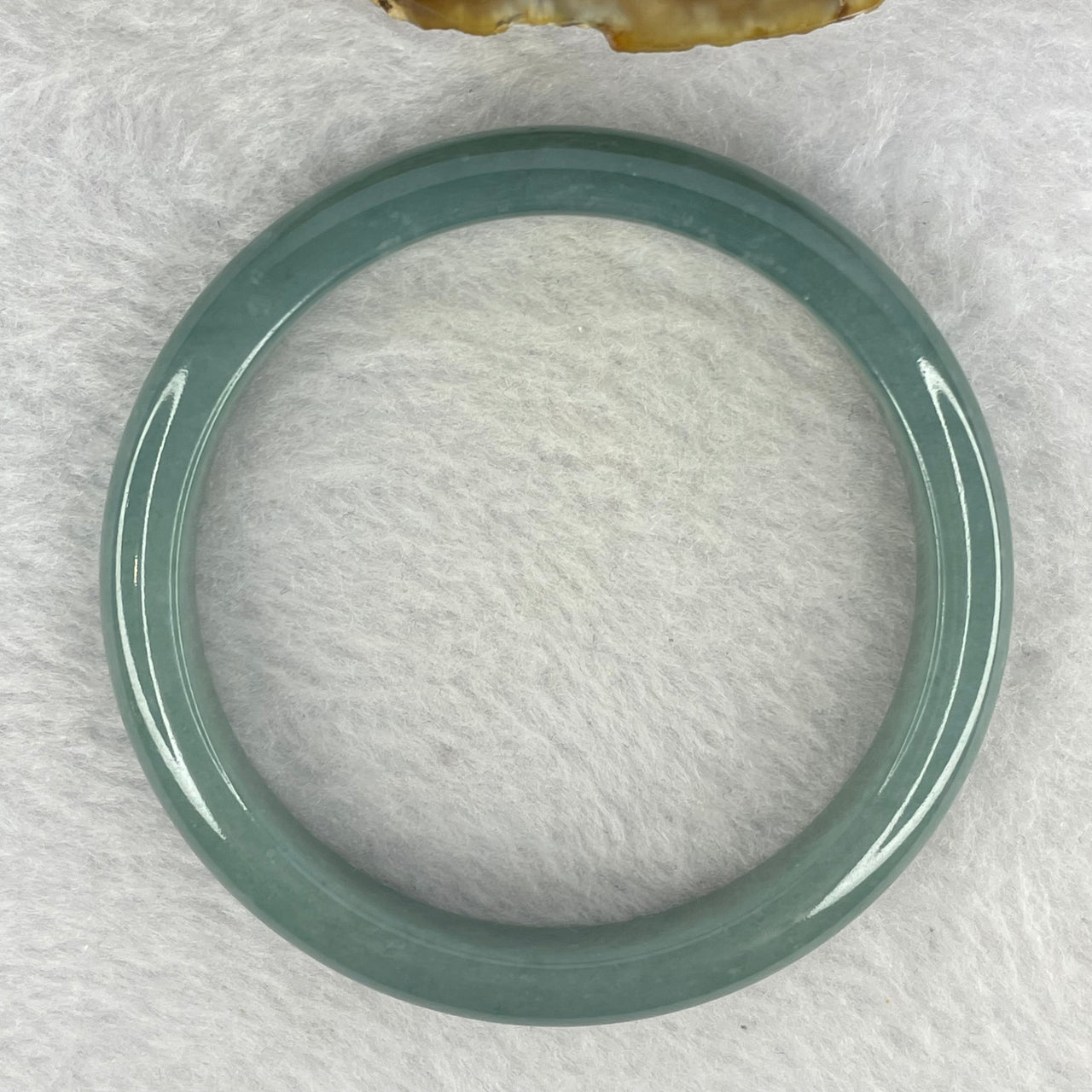 Type A Blueish Green Jadeite Bangle Inner Diameter 54.7mm 32.15g 9.1 by 6.8 (Perfect) - Huangs Jadeite and Jewelry Pte Ltd