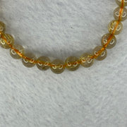 Natural Golden Rutilated Quartz Beads 天然金发水晶手链 13.19g 16cm 7.4mm 27 Beads - Huangs Jadeite and Jewelry Pte Ltd