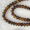 Natural Dark Brownish Yellow Flower Amber Beads Necklace 天然花珀项链 12.58g 58cm 6.6mm 109 Beads