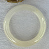 White Quartzite Jade Bangle 天山玉手镯 Internal Diameter 55.6mm 63.79g 14.2 by 10.3mm