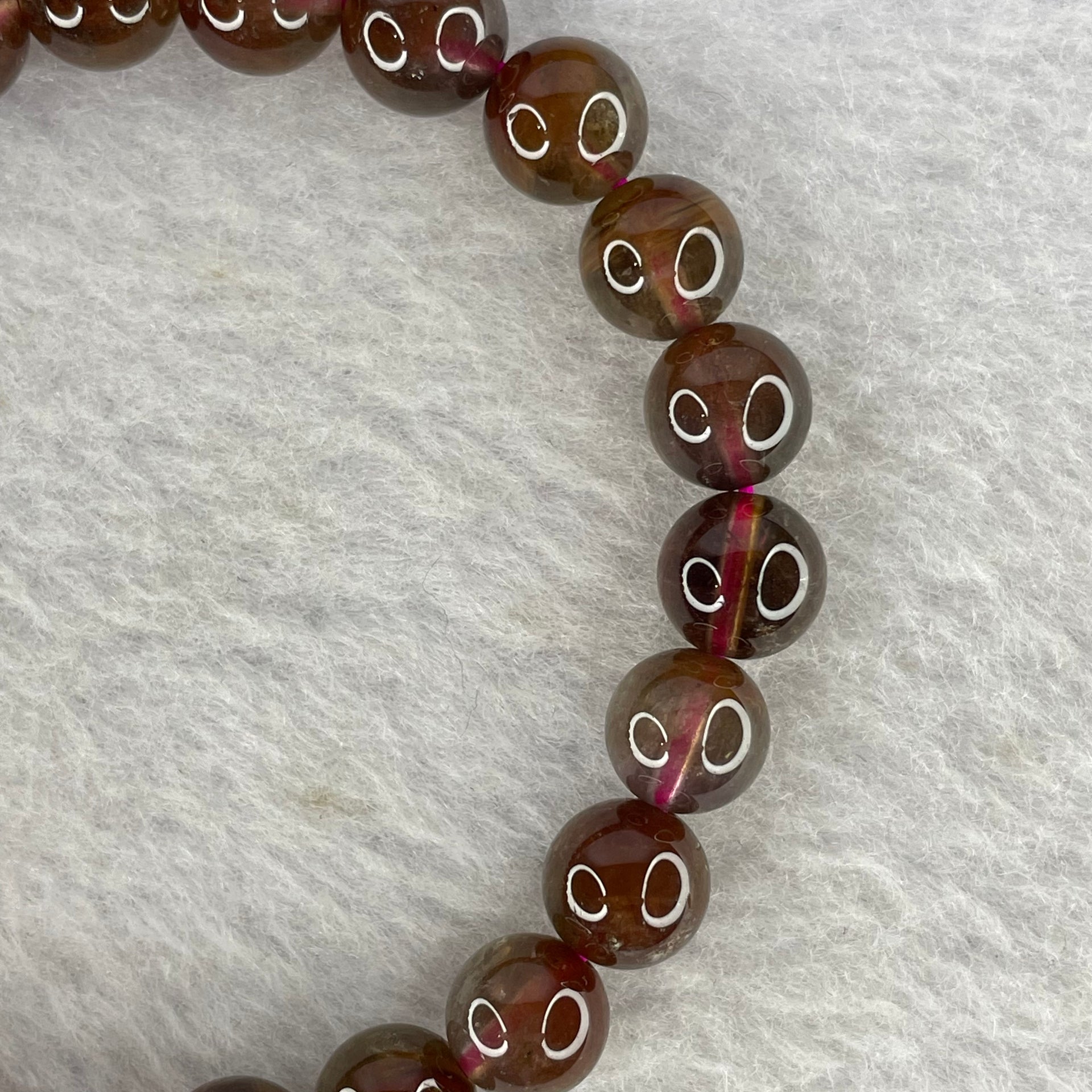 Natural Auralite Crystal Bracelet 极光手链 17.54g 8.3 mm 23 Beads - Huangs Jadeite and Jewelry Pte Ltd