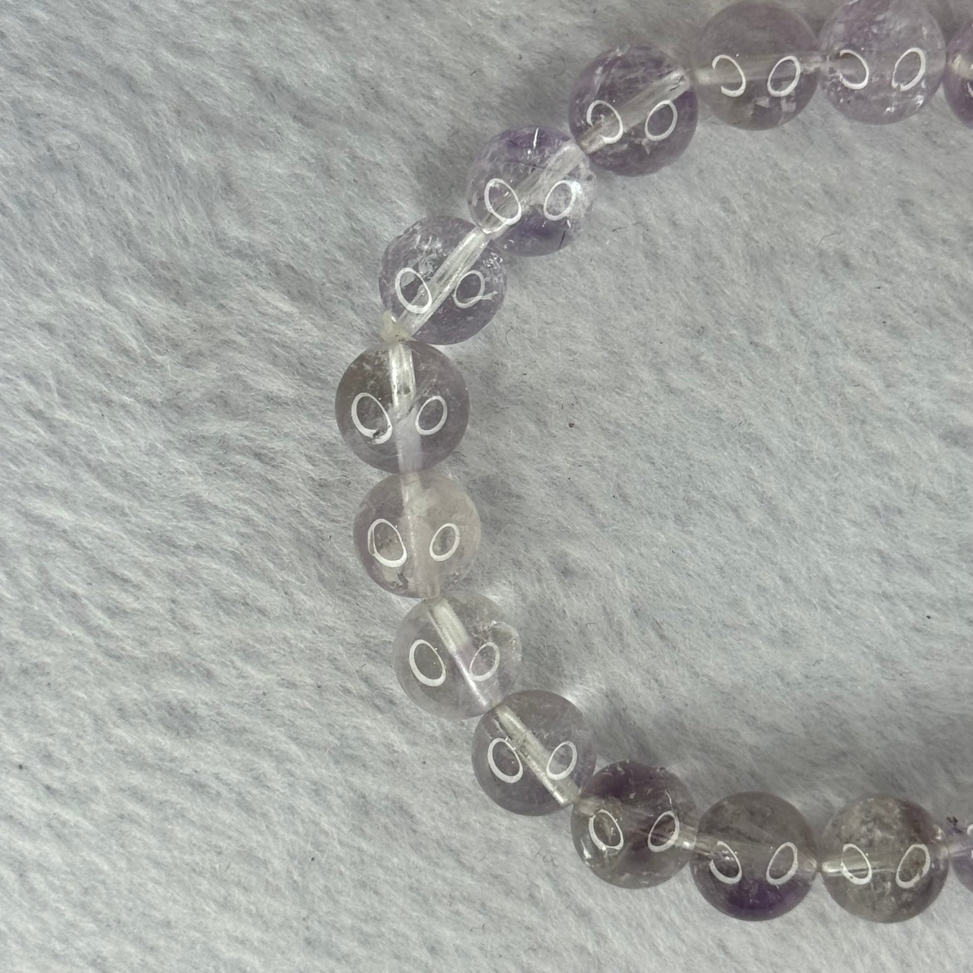 Natural Super 7 Amethyst Beads Bracelet 天然紫超七手链 22.12g 16cm 9.4mm 21 Beads - Huangs Jadeite and Jewelry Pte Ltd