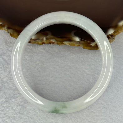 Type A Faint Lavender and Green Patches Jadeite Bangle 52.69g Internal Diameter 56.7mm 11.5 by 8.4mm (Close to perfect)