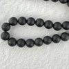 Natural Dark Matt Black Amber Beads Necklace 天然大黑天翁琥珀项链 14.98g 44cm 7.7mm 60 Beads