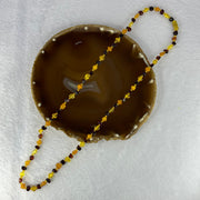 Natural Amber Necklace 天然琥珀项链蜜蜡出牙链琥珀原石多宝 11.43g 62cm 6.6mm - Huangs Jadeite and Jewelry Pte Ltd