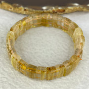 High Quality Natural Golden Rutilated Quartz Quartz Shou Pai Bracelet 顺发金手拍链 30.92g 12.6 mm by 11.3 by 6.6 mm 22 pcs - Huangs Jadeite and Jewelry Pte Ltd